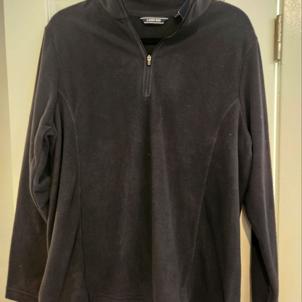 Lands End black fleece women's XL NWT